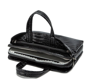 CROCO LEATHER MESSENGER HANDBAG - Laptop Bags Australia