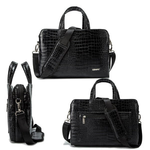 CROCO LEATHER MESSENGER HANDBAG - Laptop Bags Australia