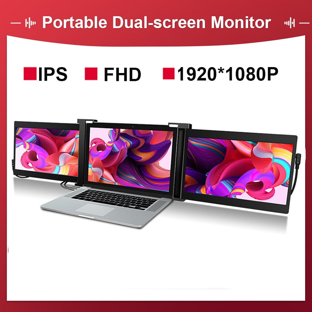 Portable Dual-Screen Laptop Monitor Expansion Screen