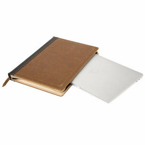 Book Cover Leather Laptop Sleeve for MacBook - Laptop Bags Australia