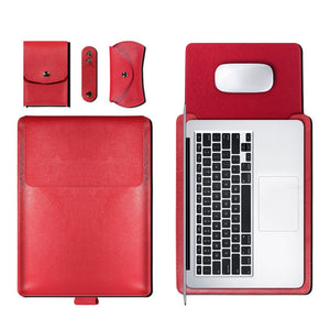 Leather Sleeve Set With Support Frame for MacBook 13-inch - Laptop Bags Australia