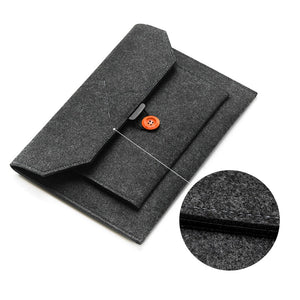 The Buttoned Wool Laptop Sleeve 13-inch - Laptop Bags Australia