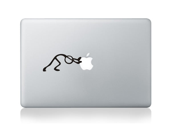 Pushing Stick Man Sticker for Apple MacBook - Laptop Bags Australia